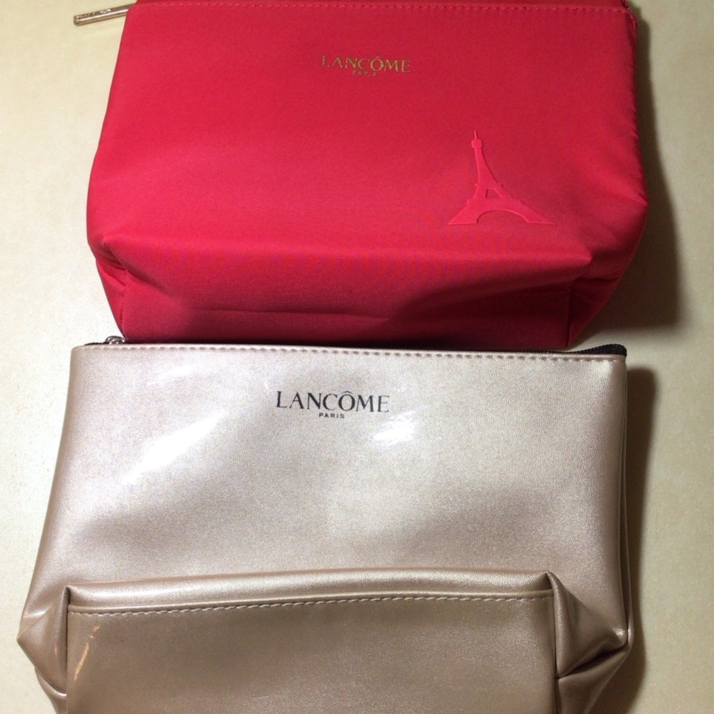 Lancome new Red and Gold Cosmetic Bags